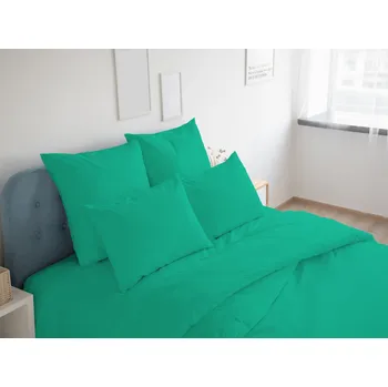 Povlečení Stella Ateliers Ložní povlečení JOY zeleno-modrá Povlečení: povlak 40x40cm s výšivkou