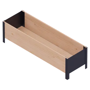 Truhlík Truhlík Modernbox, dřevo, kov, hnědá, černá, 118 × 36 × 32 cm RMO-1180X0360X320-BW