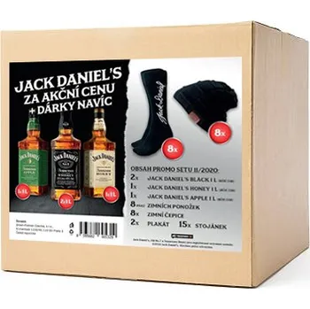 Whisky Jack Daniel's Set 4x Jack Daniel's 1l + čepice