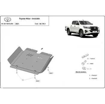 Kryt motoru TOYOTA HILUX VIII Pickup (_N1_) Kryt pod převodovku - Plech -