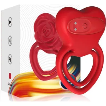 Armony Ring Vibrator Heart Red
