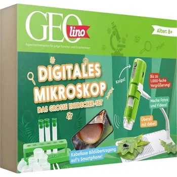 Mikroskop FRANZIS 67184 GEOLINO Das digitale Mikroskop Box s dobrodružstvím od 8 let Box