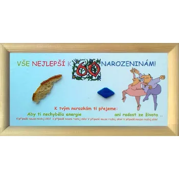 Rámeček na zeď - Narozeniny 60 - stř. hnědá