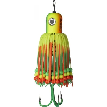 Umělá nástraha MADCAT - Sumcová chobotnička A-static Clonk Teaser s trojháčkem 200g - firetiger UV