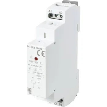 vypínač TRU COMPONENTS TC-GR8-116/12 pomocný spínač 1 přepínací kontakt 12 V/AC, 12 V/DC 16 A 1 ks