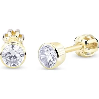 Náušnice Cutie Jewellery Oblíbené náušnice ze žlutého zlata se zirkony Z3035-30-10-X-1 + 2 měsíce na vrácení zboží