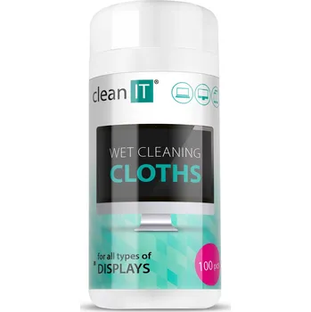 Optické médium CLEAN IT Vlhčené čisticí utěrky na obrazovky 100 ks