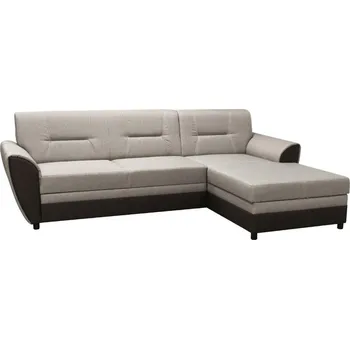 Sedací souprava MOB Rozkládací rohová sedačka Tempo Kondela Sovard (hnědá + béžovošedá) (s úložným prostorem) (P)