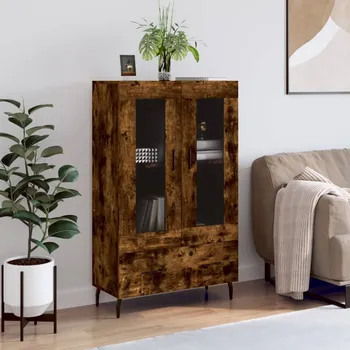 přebalovací pult a komoda Skříň highboard kouřový dub 69,5 x 31 x 115 cm kompozitní dřevo Hnědá 828321