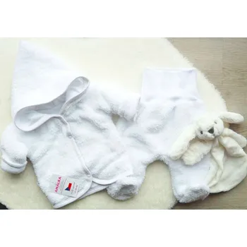 Kojenecká souprava AMÁLKA Chlupatková bílá souprava pro miminko Velikost: 56