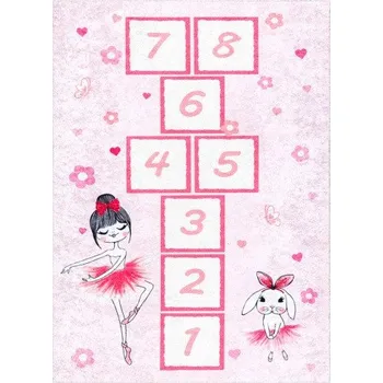 Koberec Dywany Łuszczów Dětský kusový koberec Junior 51828.802 Ballerina pink Rozměry koberců: 160x220