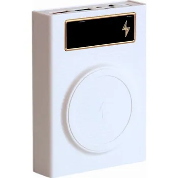 Powerbanka DIY bezdrátová magnetická powerbanka 4×18650, bílá