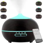 Zvlhčovač vzduchu 400ml s ionizací a LED podsvícením - tmavé dřevo