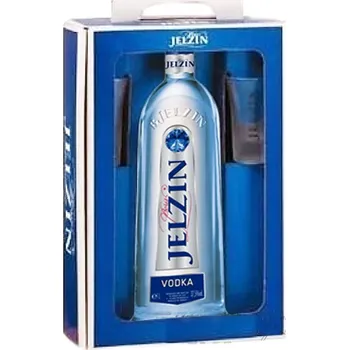 Vodka Jelzin Jelzin Clear 37,5% 0,7l + 2 sklenice