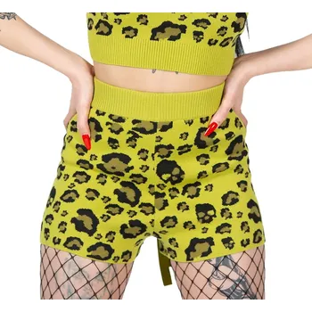 Dámské kraťasy kraťasy dámské KILLSTAR - Skulleo Knit - Green - XS