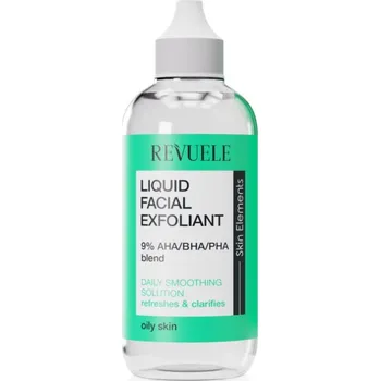Pleťový peeling Revuele Liquid Facial Exfoliant 9% AHA/BHA/PHA blend exfoliační peelingové sérum pro mastnou pleť 125 ml