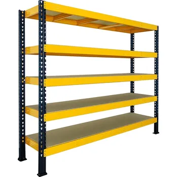 regál Nekonečný průmyslový regál Trestles RNC 2000x2400x800, nosnost 4000 kg, 5 polic Barva: žluto-černá