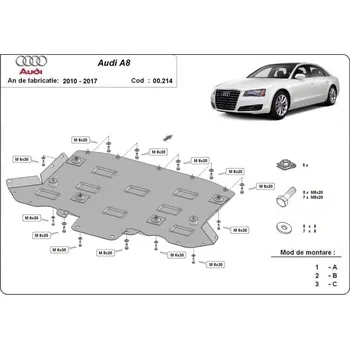 Auto-moto AUDI A8 (4H2, 4H8, 4HC, 4HL) Kryt pod převodovku - Plech -