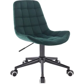 LuxuryForm DESIGN Židle PARIS VELUR na černé podstavě s kolečky - zelená