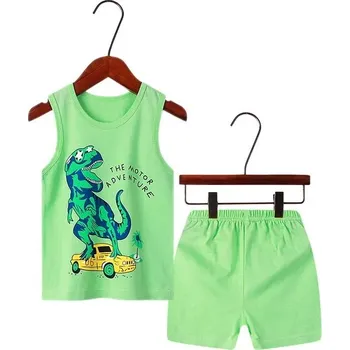 Dívčí pyžamo Dětské letní lehké PYŽAMO (kraťasy + tílko) Barva: 24, Velikost: 1-2 roky (90cm)