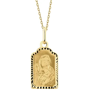 Přívěsek Zlatý přívěsek - medailón Matka Boží - AP538-7777