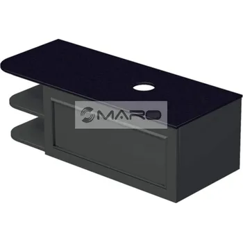 Koupelnový nábytek Smart50 Grifel Skříňka pod umyvadlovou mísu, s 1 zásuvkou, s výřezem O, závěsná, odklad L, 111,5 x 36,2 x 50 cm, zelená, GRIF2 110 1Z RAD L 408