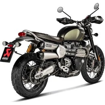 Motodíl Výfuk Akrapovič Slip-On Line (Titan) na Triumph Scrambler 1200 XC, XE (19-20)