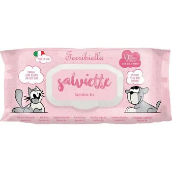 Kosmetika pro psa Sensitive BIO univerzální ubrousky pro psy a kočky Ferribiella Velikost: 40 kusů