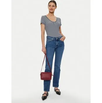 Pánské tričko Tommy Jeans T-Shirt Henley DW0DW18429 Tmavomodrá Slim Fit XS