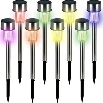 Venkovní osvětlení FurniGO Sada 8 LED solárních lamp - barevné