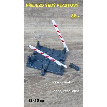 RC model auta PŘEJEZD ŠEDÝ PLASTOVÝ
