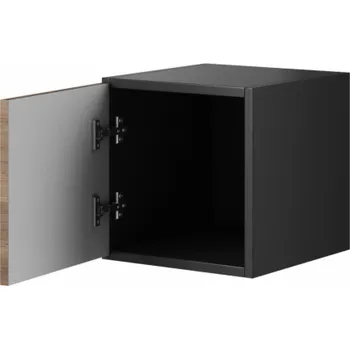 Obývací stěna Cama sestava obývacího pokoje ROCO 9 (RO1+RO3+2xRO6+2xRO5) černá/černá/bílá