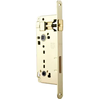 Dveřní kování AGB - Zámek na dveře F18 - WC WC klíč, 90 mm OLV - Mosaz leštěná lakovaná