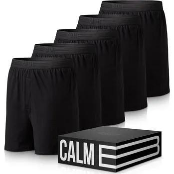 Boxerky Calm B Volné trenky černé 5-pack Velikost: M