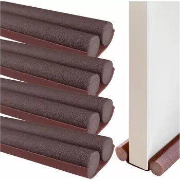 PĚNOVÉ TĚSNĚNÍ OKEN, dvojité akustické, Hnědý - sada 4 ks