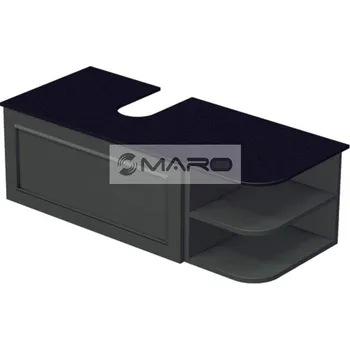 Koupelnový nábytek Smart50 Grifel Skříňka pod umyvadlovou mísu, s 1 zásuvkou, s výřezem U, závěsná, odklad P, 91,5 x 36,2 x 50 cm, zelená, GRIF1 90 1Z RAD P 408