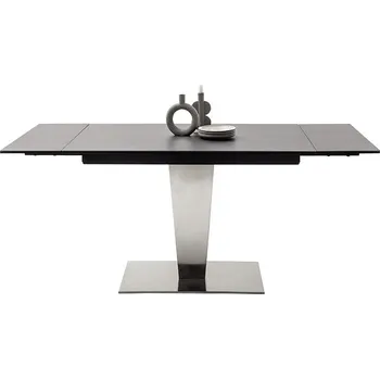 Jídelní stůl Rozkládací jídelní stůl PESARO keramika antracit, podnož kartáčovaná nerezová ocel