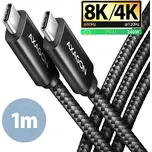 AXAGON BUCM4X-CM10AB NewGEN+ kabel USB-C <-> USB-C, 1m, USB4 Gen 3×2, PD 240W 5A, 8K HD, ALU, oplet
