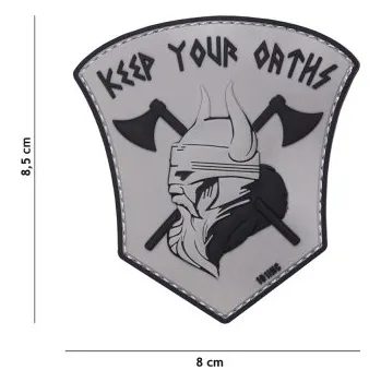 Nášivka Nášivka 3D "Keep your oaths" - Šedivá + dárek zdarma