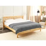 Přehoz na postel tmavě šedá bavlna 220 x 200 cm s pevným vzorem dekorativní přehoz ložnice Beliani