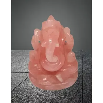 Přírodní kámen Ganesha z růženínu v exkluzivní kvalitě a barvě minerálu (250 g)