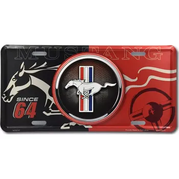 Plechová cedule AMERICKÁ SPZ FORD MUSTANG BULLSEYE SINCE 1964