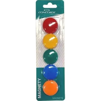 Dekorativní magnet Magnety Concorde 35 mm, mix barev, 5 ks