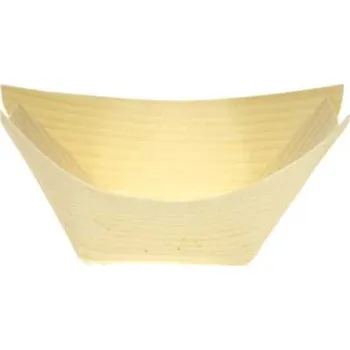 Jednorázové nádobí Lodička dřevěná Boat 6 x 5 cm/ 50 ks