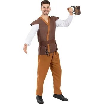 Karnevalový kostým Funiglobal - Kostým středověký sedlák pro muže - XXL