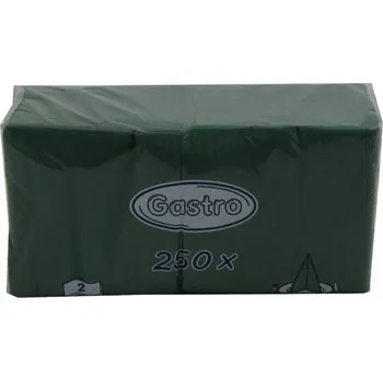 Papírový ubrousek Ubrousky 2vr.24x24 tmavě zelené /250ks