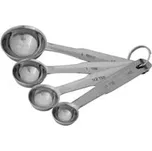 Lžíce odměrná, nerez, sada 4 ks - 1,2 / 2,5 / 5 / 15ml