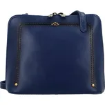 Luxusní dámská kožená crossbody Katana Rebora, tmavě modrá