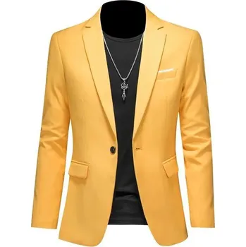 Pánské business sako Barva: Žlutá, Velikost: M