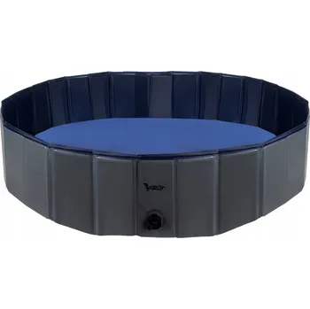 bazén pro psa Purlov Skládací bazének pro psy 120 x 30 cm modrý/šedý